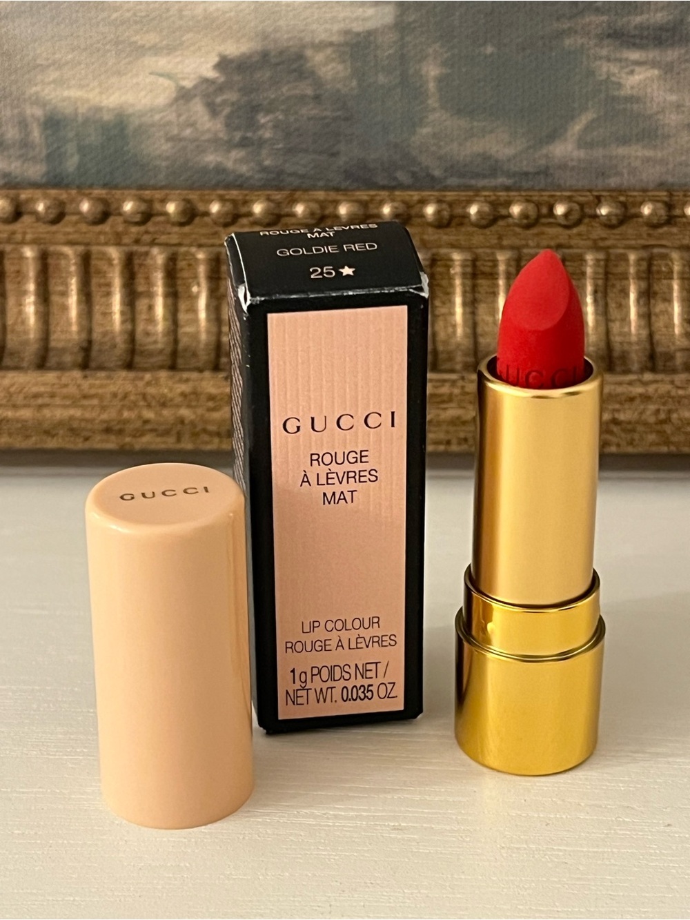 New In Box Gucci Goldie Red 25 Mini Lipstick